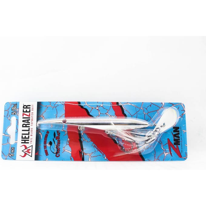 Leurre coulant Zman Hell Raizer Tail Blade 5 pouces chromé (3482)