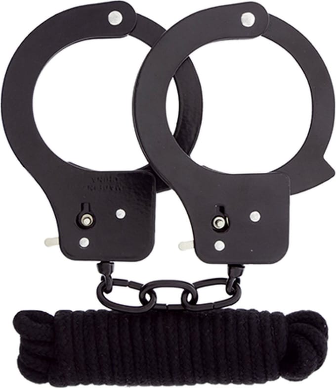 BondX metalen  en liefdes touw (3m) - handboeien