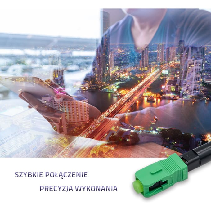 Qoltec glasvezel snelconnector SC/APC |   Singlemode |   0.9 |   Stel 10 pc's in