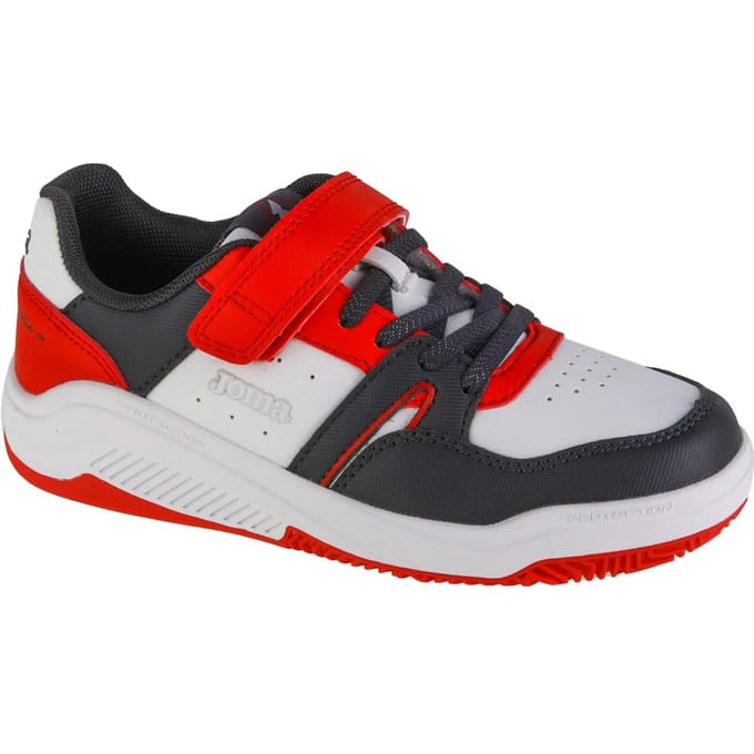 Joma Kinderen / kinderen Platea Synthetisch Leer Lage Trainers (Wit, Zwart, Rood)