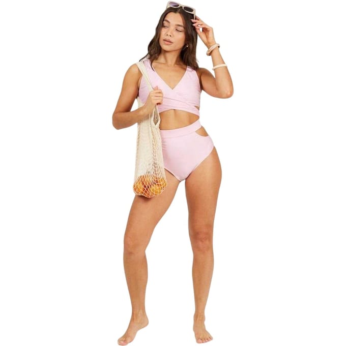 Brave Soul Dames/dames Bikinibroekje met hoge taille (Roze)