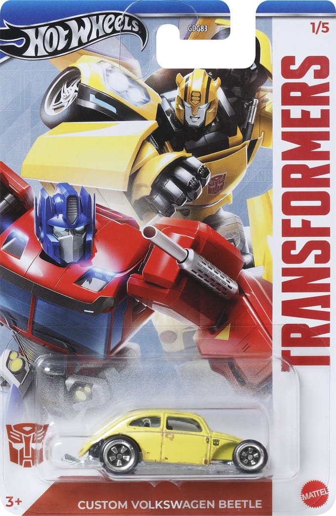 Hot Wheels Transformers HRV58, Voertuig, 3 jaar, Metaal, Kunststof, Geel