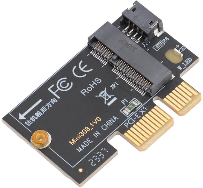 Allecto - M.2 NVMe Naar X1-adapter - Gegevensoverdracht - Plug Play