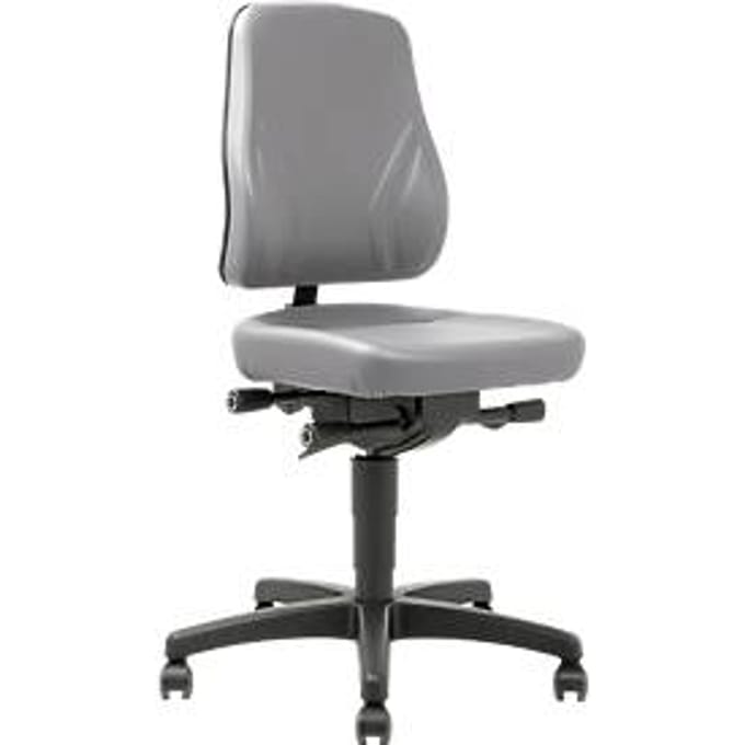 Bureaustoel All-In-One Trend 9633, met wielen, kunstleer, skai grijs
