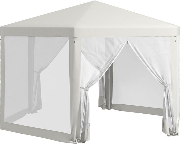 Outsunny Pavillon mit Moskitonetz und 6 Entwässerungslöcher im Dach 84C-044V02