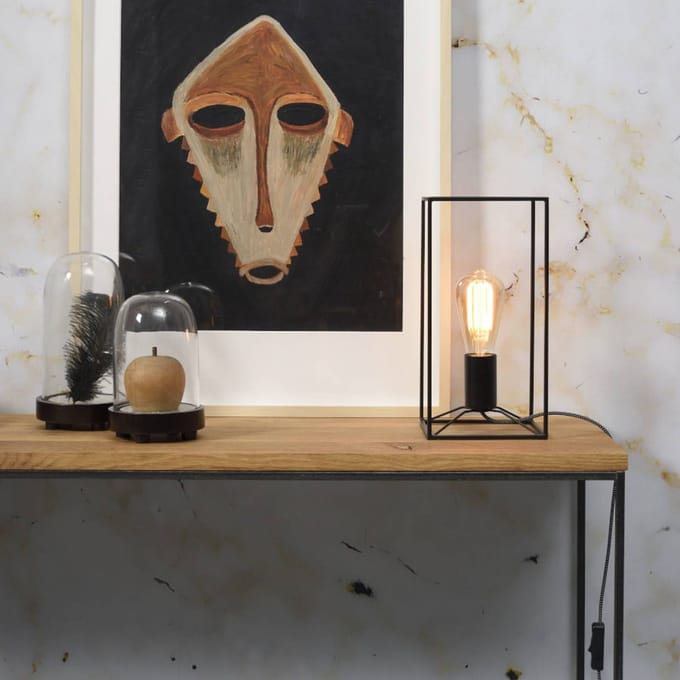 it's about RoMi Tafellamp Antwerp - Zwart - 15x15x30cm - Modern