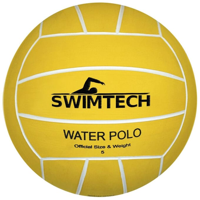 SwimTech waterpolobal 5 geel/zwart