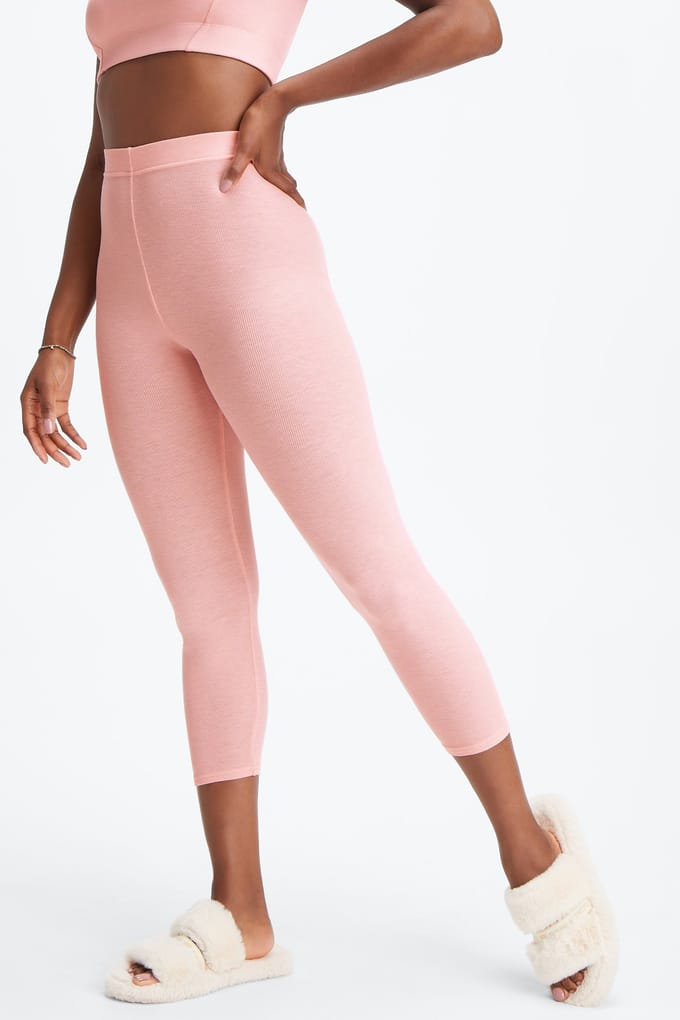 Fabletics Restoreknit High-waisted 7/8 Legging Pink Dust Heather Taglia: S Short | Leggings Outlet | Donna | Rosa