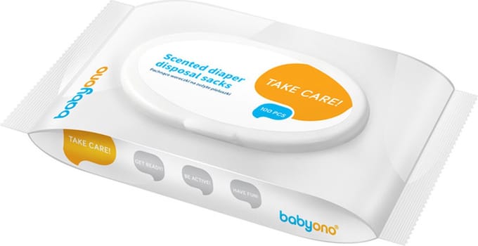 Babyono - Geparfumeerde Wegwerptasjes - 100 stuks - Blauw - Gemakkelijk Te Sluiten
