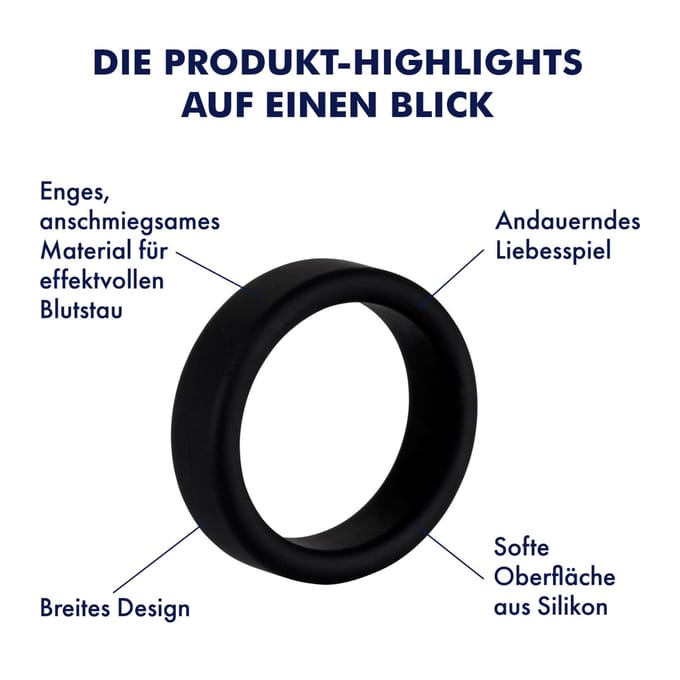 Penisring van siliconen, 3,5   5 cm