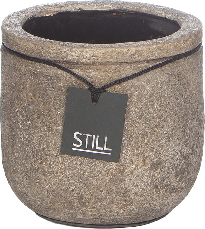 STILL - Planter Pot - Lijn - Earth - Grijs - 19 x 18 cm