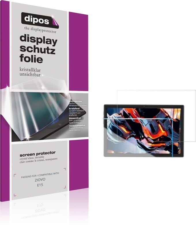 dipos – 2x Beschermfolie geschikt voor ZIOVO E15 | Krasbestendige & heldere Screenprotector Ultra-Thin