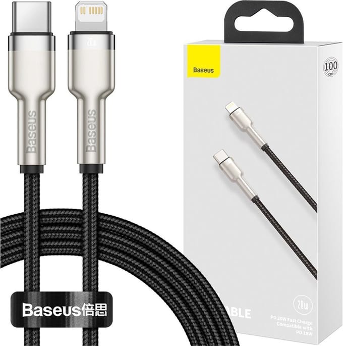 Baseus USB-C cable for Lightning Cafule PD 20W 1m (black)