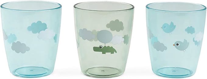 Done by Deer Happy Clouds Kinderglas - 3 Stuks - Green