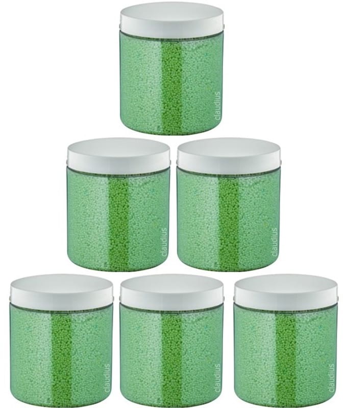 Badkaviaar Eucalyptus - 200 gram - Pot met witte deksel - set van 6 stuks - bad parels voor in bad