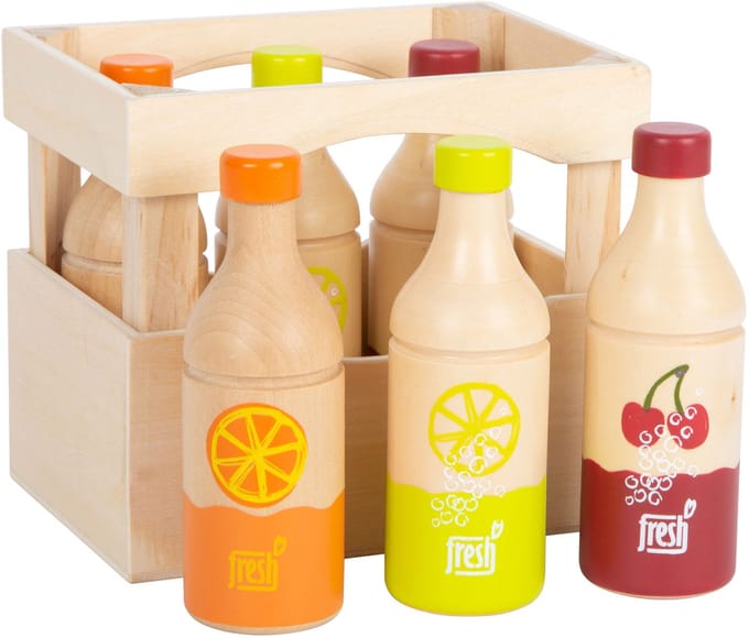 Small Foot - Wooden Crate with Bottles 7 pcs.