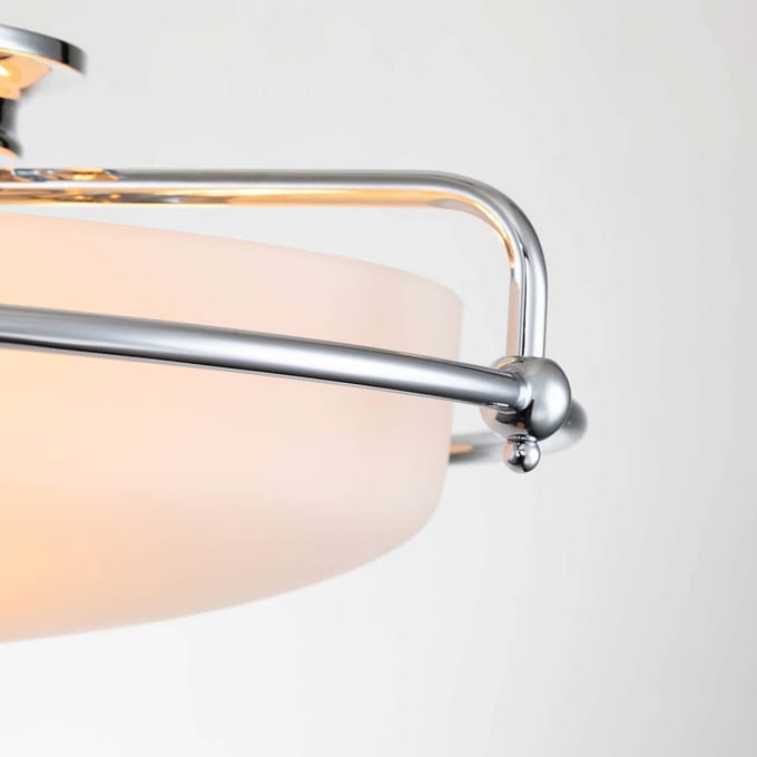 Quoizel LED Plafondlamp Griffin | 3X E27 Max 60W | Dimbaar | Polished Chrome