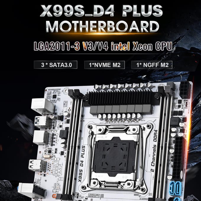 JINGSHA LGA 2011-3 V3V4 Intel Xeon Desktop MATX Moederbord PCI-E 3.0 X16 Thuiskantoor Gaming wit
