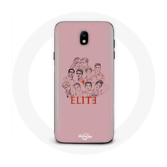 Coque - Samsung - Galaxy J5 2017 Elite - Souple - Rose - Affiche personnages Fanart Logo