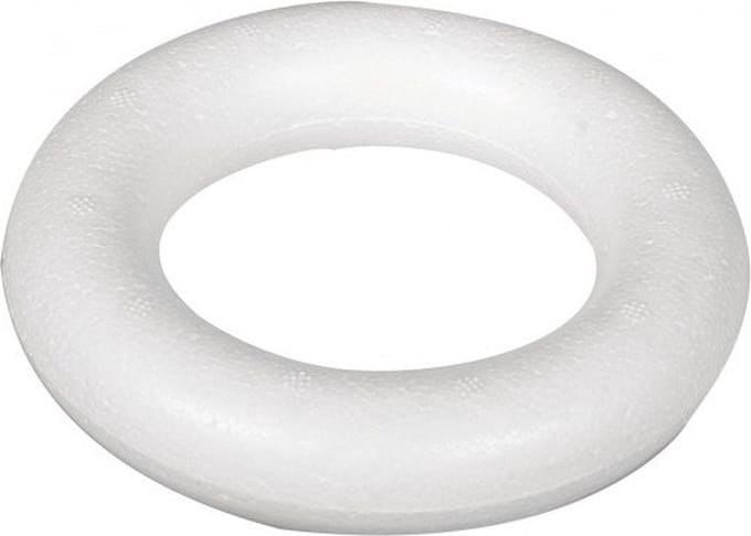 Piepschuim ring - 5x - wit - 15 cm - styropor - hobby figuren - DIY - knutselen