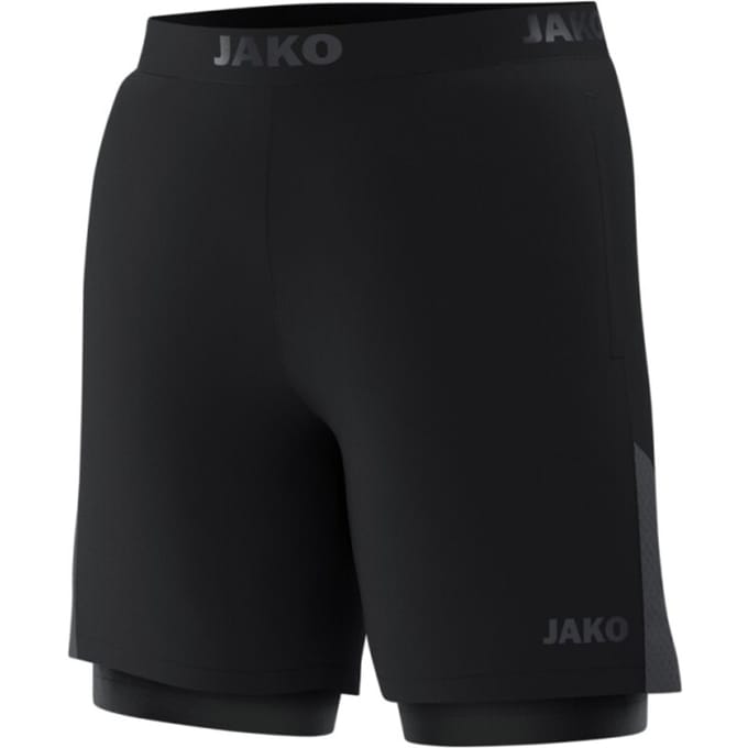 Jako Power 2-In-1 Short Heren - Zwart | Maat: M