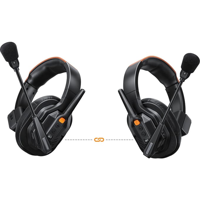 Intercom Headset Systeem, 2 stuks Full Duplex Communicatie Headset, ENC Ruisonderdrukking Intercom Headset Blijf Comfortabel met 24kHzCelsius16bit HD So