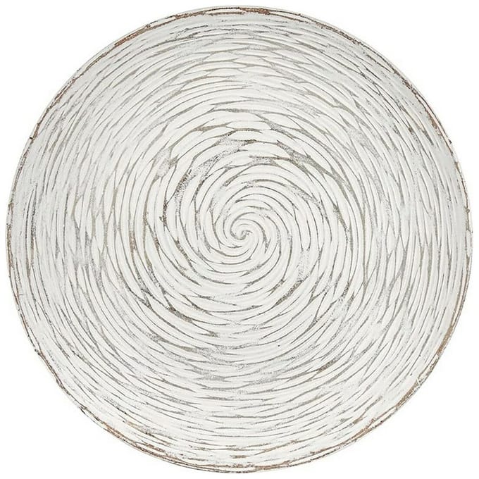 Bijzettafel Spiralen 40 x 39 x 40 cm Hout Bruin Wit
