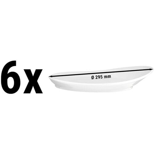 (6 stuks) SELTMANN WEIDEN Gourmetbord - plat - Ø 295mm Wit