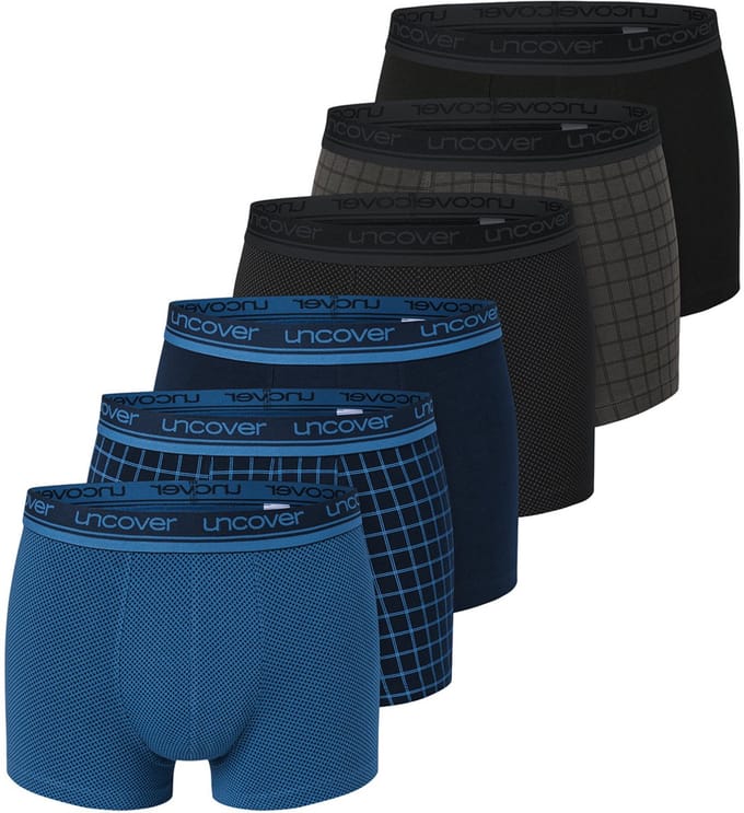 uncover by Schiesser Heren retro short / pant 6 pack Cotton