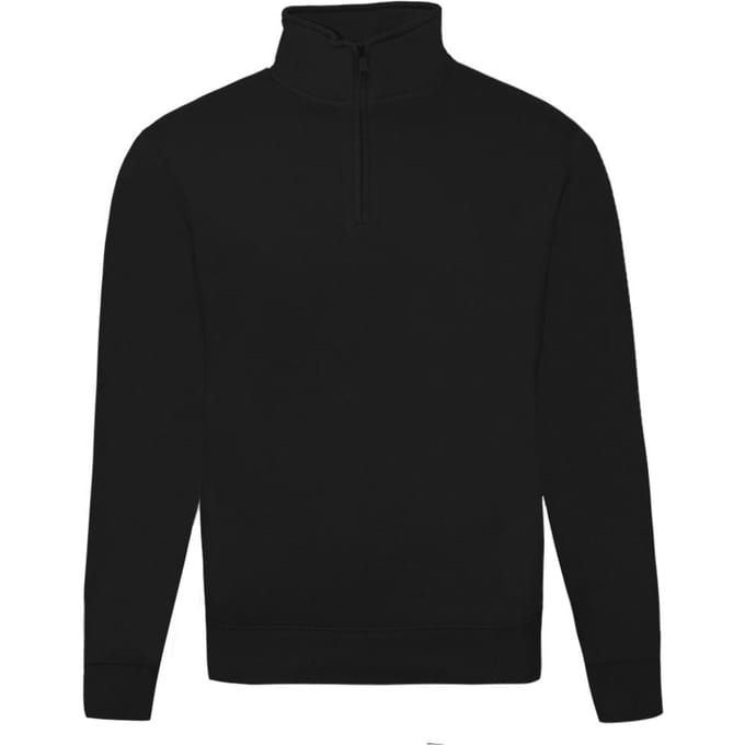 Russell Heren Authentieke Kwartier Ritssweatshirt (Zwart)