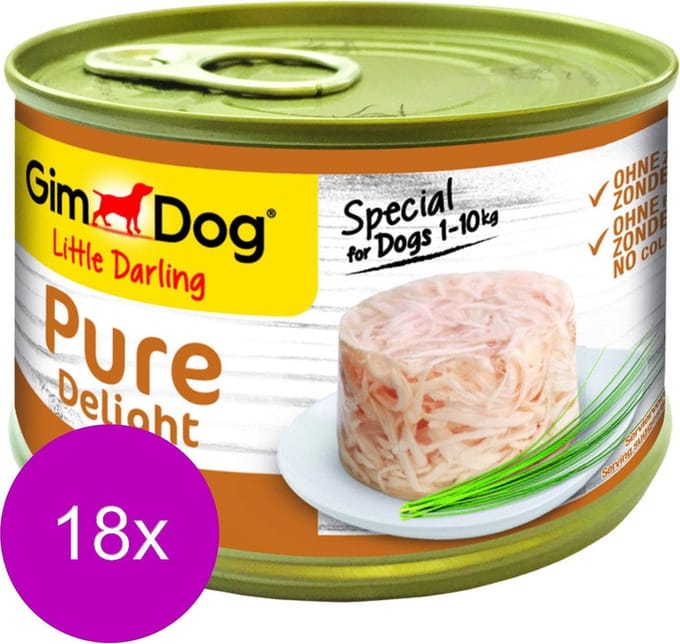18x GimDog Little Darling Pure Delight Kip 150 gr