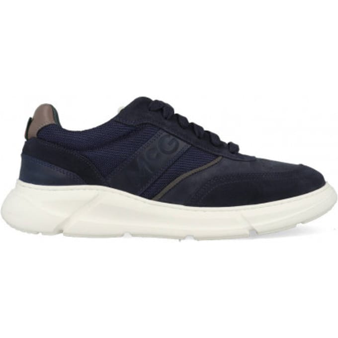 McGregor Heren Sneakers - Blauw - Lage Sneakers - Leer - Veters