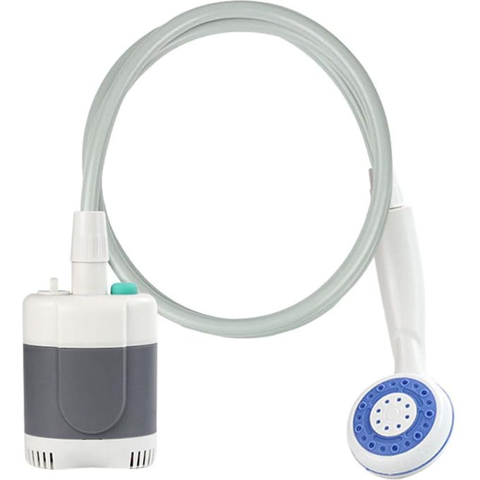 Draagbare douche Outdoor Camping Douche Handheld Elektrische USB Oplaadbare Douche Compact grijs