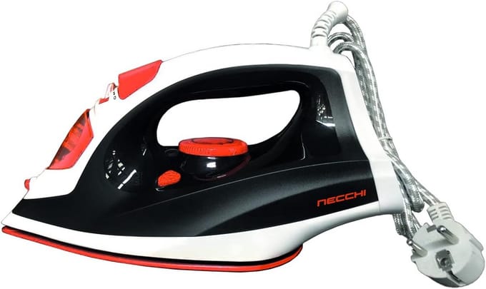 Necchi NCL-668 Stoomstrijkijzer – 2600 W, Keramische Zoolplaat, Sproeistoom & Instelbare Temperatuur – Krachtig en Efficiënt