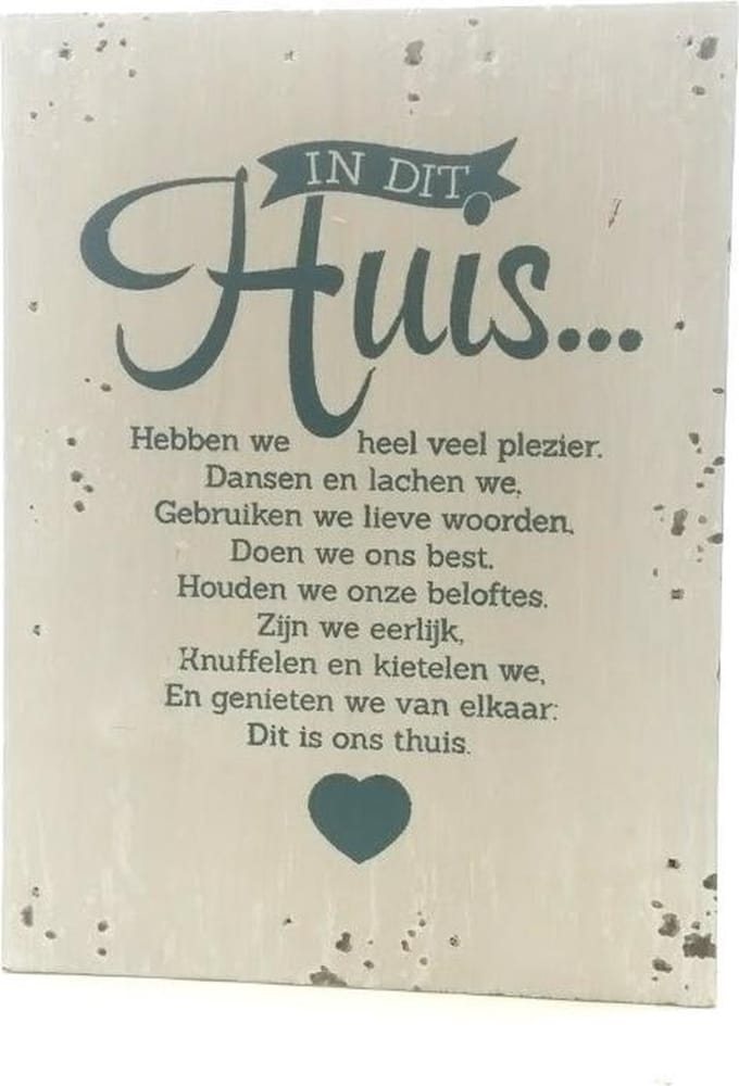 Miko - Houten decoratie - In dit huis