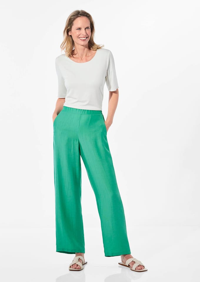Goldner Culotte Elegante stoffen broek met gedeeltelijk elastische tailleband