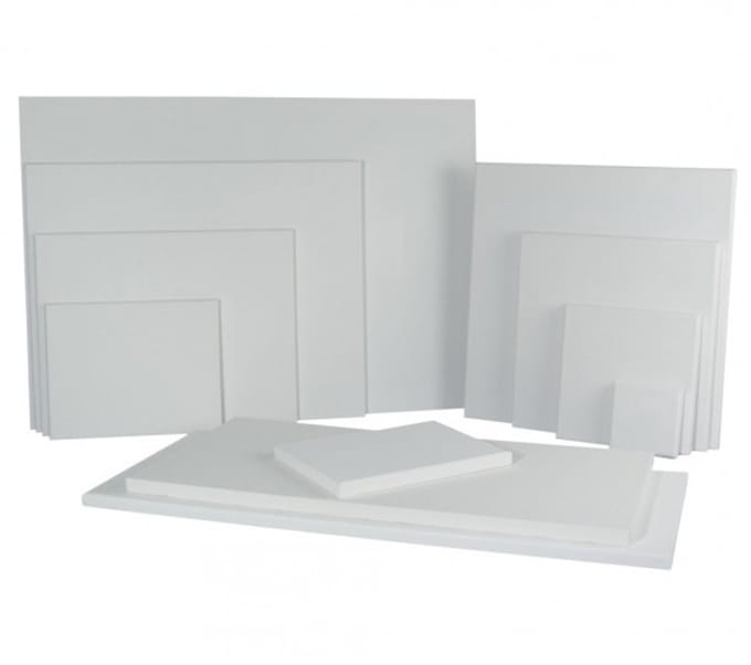 2x Handbespannen schildersdoeken 18 x 24 cm - Canvasdoeken 2 stuks