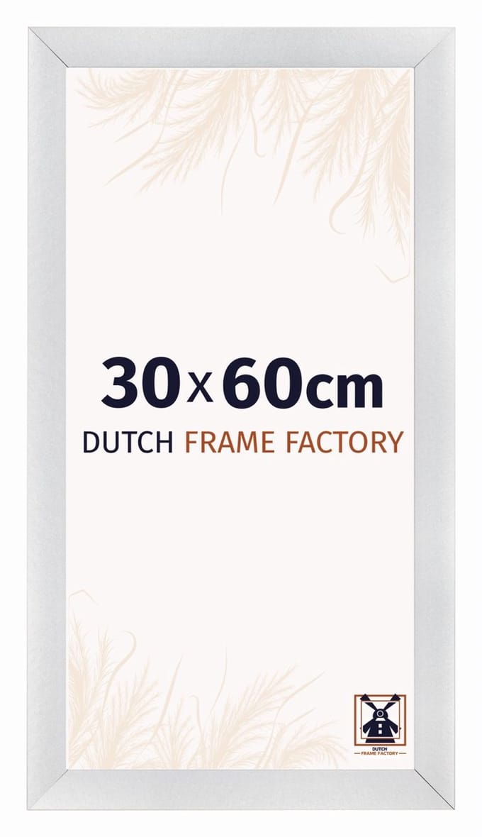 Fotolijst 30x60 cm - MDF - Zilver Mat - Praag