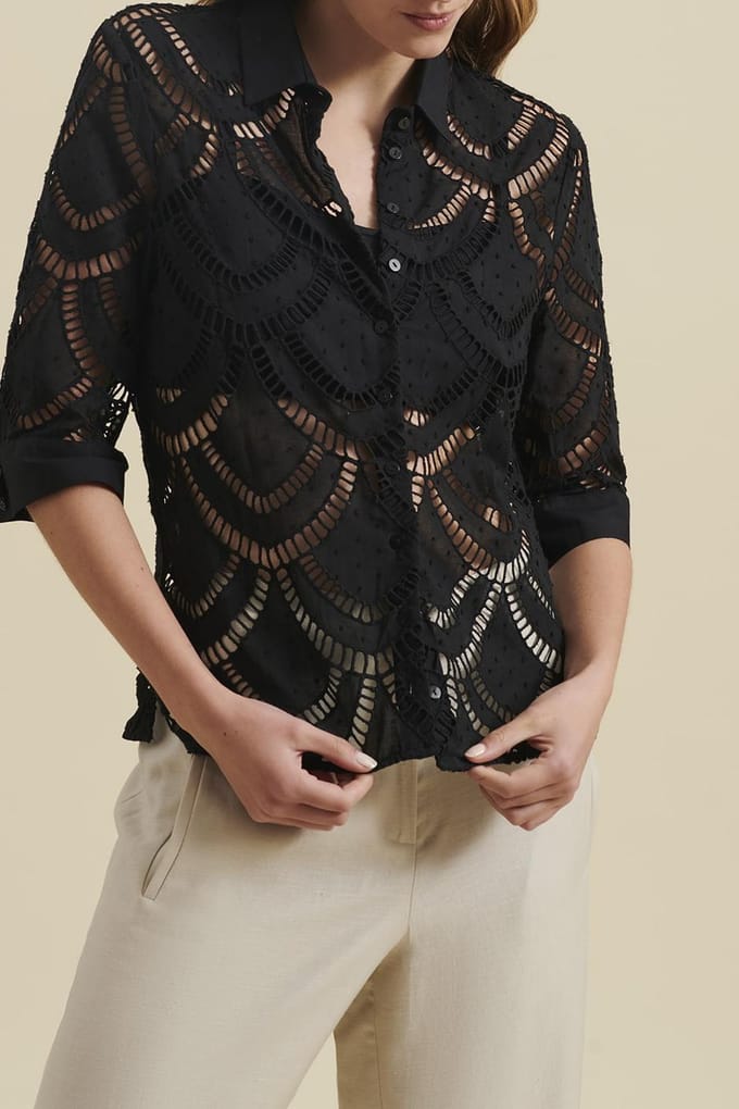 Anne Fontaine Peio Black Größe: 36 | Blusen Outlet | Damen | Schwarz