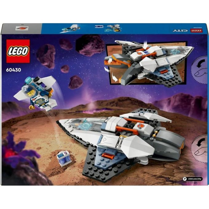 LEGO 60430 City Interstellair ruimteschip Ruimte Speelgoed Set met Astronaut Minifiguur