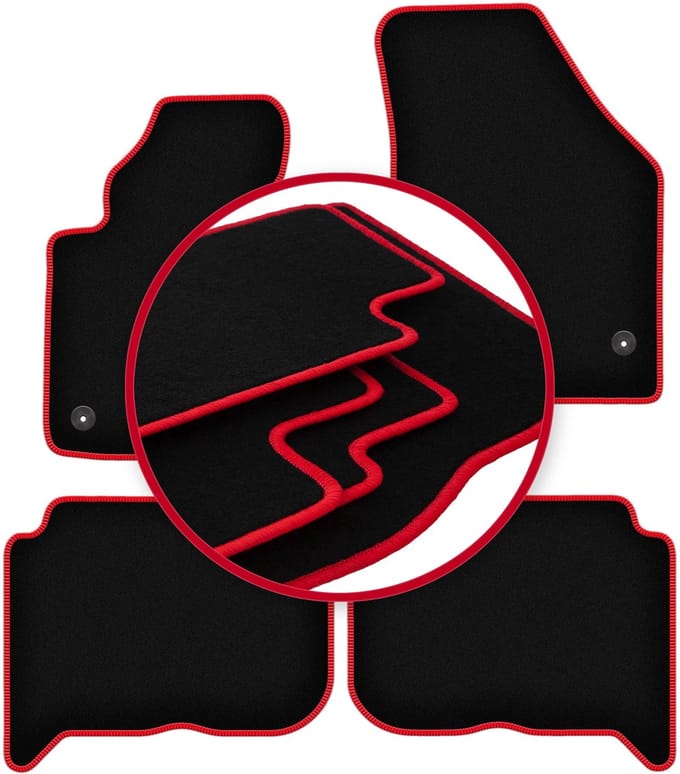 CARLUX-RED automatten voor: Volkswagen Touran I FL minivan (2010-2015)
