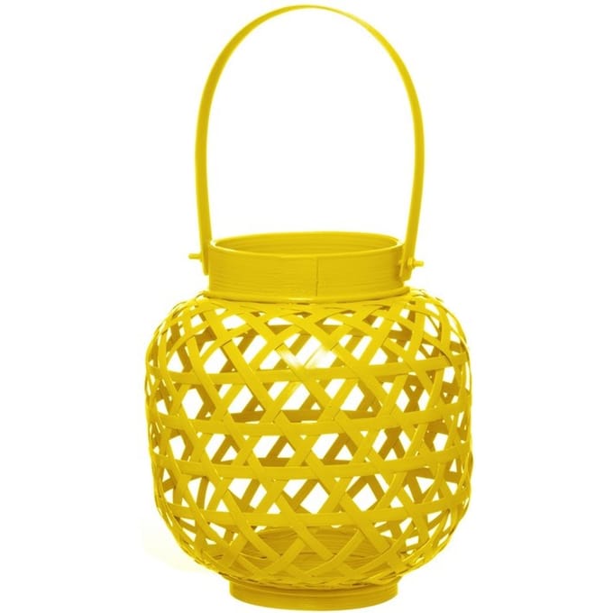 Bamboo Design Lantaarn - Geel