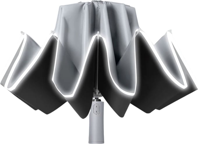 Tamarow Automatisch Opvouwbare Paraplu - Omgekeerd Design - Windproof - Grijs