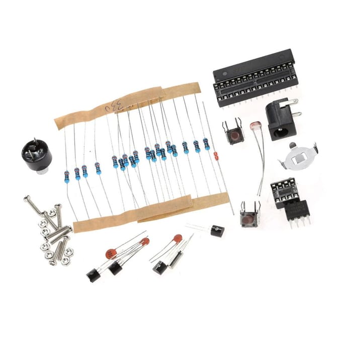 Compacte 4-cijferige DIY digitale LED-klokset Lichtregeling Temperatuur Datum Tijdweergave met wit