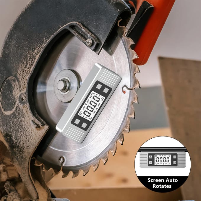 Digitale Hoekmeter Magnetische Gradboog Inclinometer Waterpas Hoekzoeker Hoekkubus Waterpasbak Met zilver