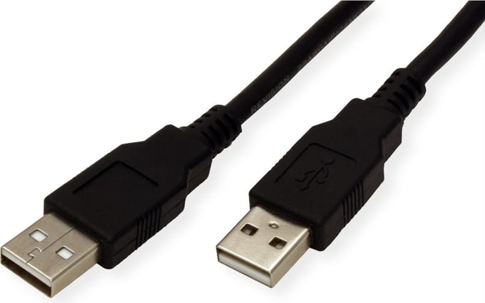ROLINE USB 2.0 Kabel, type A-A, zwart, 1,8 m