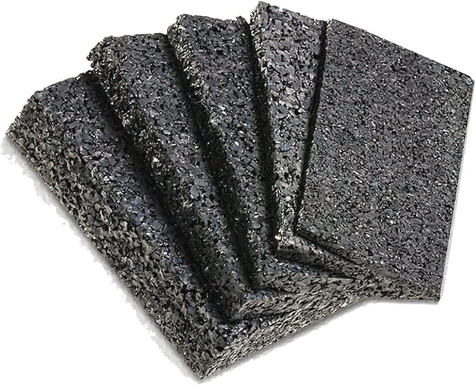 Terrastegels 100 x 50 mm met rubbergranulaat onderlegger