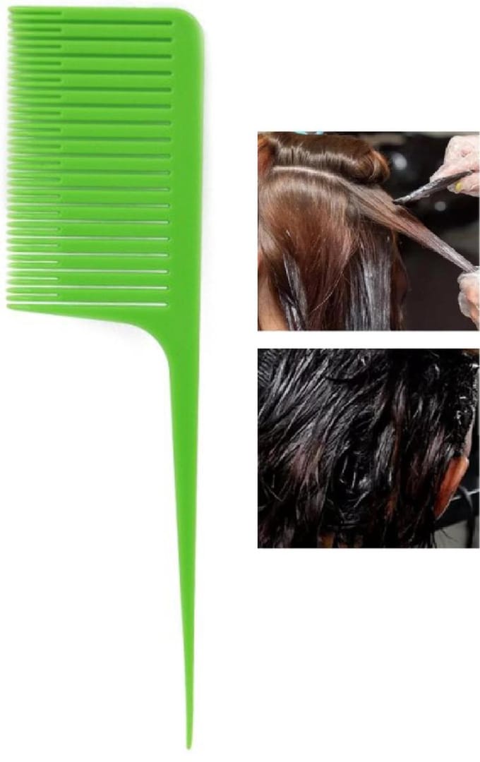 Cabantis Highlight kam| Styling Tool zwart|Kapper Kam|Haar Kam|Haar Accessoire|Plat|Groen