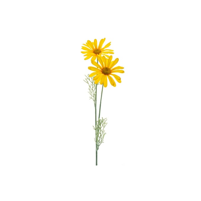 Kunstbloem Madeliefje - gele zijde - 56 cm