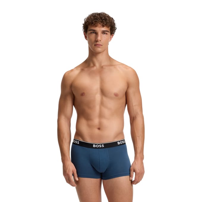 Boss Boxershorts met logo voor heren (set van 3) (Blauw/Teal/Navy)